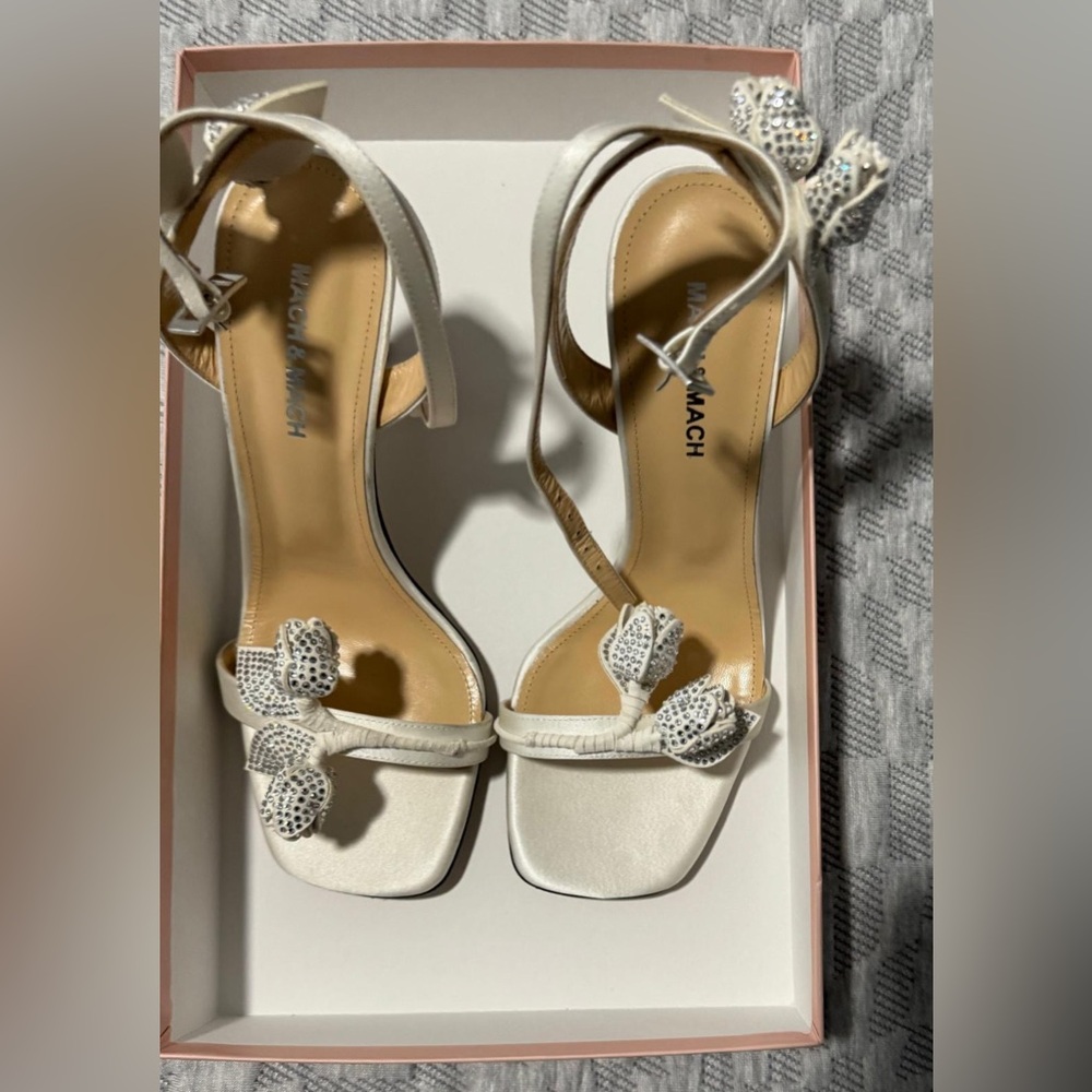 Mach & Mach wonder tulip slingback sandal - white - 38.5 - Picture 6 of 7